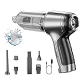 Wireless Handheld Car Vacuum Cleaner Strong Suction 3 In 1, 120W/12000Pa, Wet & Dry Mini Vacuum Cleaner, Multifunctional Blowing & Suction Car Hoover for Car, Office, Home (Brushless Motor-Silver)