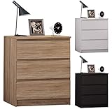 VCM Nachtschrank Beistelltisch Schublade Konsole Boxspring Nachttisch Breido Maxi Weiß