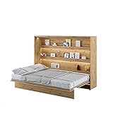 Schrankbett LENART Wandklappbett 140x200 BED CONCEPT Horizontal Eiche