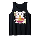 Niedliche Katze Kawaii Japanisch Essen Ramen Nudeln Katzen Tank Top