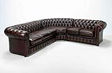 JVmoebel Ledersofa Chesterfield Ecksofa Wohnlandschaft Eckgarnitur Sofa Couch Eckcouch