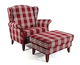 Max Winzer Big-Sessel Verita Flachgewebe rot
