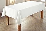 Gardinenbox.eu Tischdecke, Heine, Farbe Creme, Design Uni, blickdichter Stoff, 100% Baumwolle, Leinen-Optik, Waschbar, Maße ca. 80x80 cm