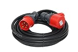 CEE Starkstromkabel 25m 400V / 32A CEE-Verlängerung Verlängerungskabel H07RN-F 5x6mm² IP44