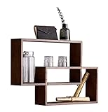 JYARZ Bücherregal 2 Würfel Schneidendes Bücherregal Wandmontierte Schweberegale Massivholz-Wandregale Schweberegal Küchenbarregal Bücherschrank Aufbewahrungsregal