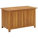 vidaXL Akazienholz Massiv Garten Aufbewahrungsbox Auflagenbox Gartentruhe Kissenbox Gartenbox Kissentruhe Gartentruhe Truhe 90x50x58 cm