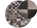 Runder Teppich Patchwork grau Bergama ⌀ 140 cm