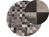 Runder Teppich Patchwork grau Bergama ⌀ 140 cm