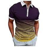 Poster Urlaub Strand Kurzarm Poloshirts Herren elastischer Umlegekragen Elegant Poloshirts Casual Slim Fit Sommer Solide Poloshirts beiläufiges Herbst Splice Farbdruck T Shirt