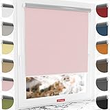 Schuette® Verdunkelungsrollo ohne Bohren/mit Bohren 2in1 ● Thermo Rollo Kollektion: Powder Blush (Rosa) ● 45 x 130 cm (Breite x Höhe) ● Suprafix Klemmrollo = Klemmfix 2.0 ● 60s Montage mit Video