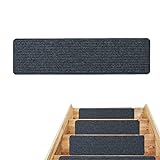 Firulab Rutschfeste Stufenmatten | selbstklebendes Kissen mit rutschfester Unterseite | wiederverwendbarer Teppich-Treppenläufer, maschinenwaschbare Stufenmatten