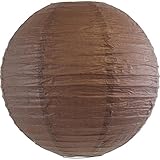 10 cm-50 cm runde Reispapierlaternen für Hochzeit, Geburtstag, Party, Dekoration, Geschenk, Basteln, DIY-Laternen, braun, 15,2 cm