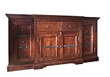 MASSIVMOEBEL24.DE | Oxford Sideboard aus Massivholz #902 | Akazienholz - Nougat, lackiert | Kolonialstil | 160x45x85 cm | massives Sideboard aus Vollholz