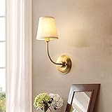 XLTT Continental Kupfer Wandlampe Wohnzimmer Schlafzimmer Lampe Nachttischlampe Spiegelleuchten Hintergrund Korridor für Einzelkopflampe 15 * 26 * 39 cm