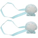 DECHOUS 2 Stück Muschel-Magnetvorhang-Raffhalter Vorhangschnalle Schlafzimmer-Vorhanghalter Seil Vorhang-Krawattenband Vorhanghalter Für Nautische Strand- Und Ozean-Dekoration Marineblau