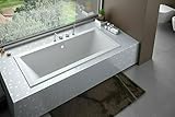 Eckbadewanne Acryl Badewanne 155/160/170/175/180/190 cm weiß QUADRO SLIM (155 x 70 cm)