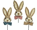 Osterhase 68cm x 1 Stück Sortiert Stroh Deko Hase Blumenstecker Pflanzenstecker Osterdeko
