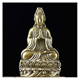 Sculpture/Statue Deko Guanyin Kupfer Avalokiteshvara Antique do Old Kwan-Yin Figure Segen Frieden und Sicherheit Die Statue von Buddha Skulpturen Deko (Size : Big)
