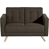 Max Winzer Sofa 2-Sitzer Julian Flachgewebe braun