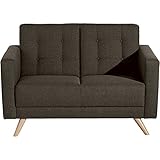 Max Winzer Sofa 2-Sitzer Julian Flachgewebe braun