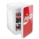 Coca-Cola MBF20 Classic Mini-Kühlschrank thermo-elektrisch, Rot/Weiss, 20 l, Kühlbox mit Kühl- und Heizfunktion, 12/230 V