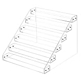 sourcing map Acryl Gewürzregal 6 Stufiger Gewürzschublade Organizer Regal Gewürzglas für Küchenarbeit Platte Schrank Speisekammer Klar