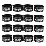 CAROSOATO 4 Mini Springform Pfannen Satz - 16 Teilige Kleine, Nicht Klebende Käsekuchen Pfanne für Mini Käsekuchen, Pizzas und Quiches