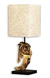 levandeo Lampe Tischlampe/Tischleuchte aus recyceltem Holz - Design Holzlampe Treibholz 15x15cm 45cm hoch - Jede Lampe EIN Unikat naturbelassenes Massivholz