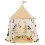 Spielzelt für Kleinkinder, Prinzessin Prinz Schlosszelt, tragbares Pop-up Indianerzelt, Tipi, EN71-zertifiziert, Spielhaus für innen und außen, mit Tragetasche, Geschenk für Kinder