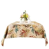 Jiaquhome Rechteckige Tischdecke Garten Country Tischdecke Teetisch Jacquard 80 * 80 Gules