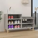 CIADAZ Schuhregal, Shoe Rack, Schuhständer, Schuhschrank, Schuh Regal, Kleinmöbel, Schuhe Regalsystem, Betongrau 102x36x60 cm Holzwerkstoff