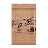 Bambusrollo Wetterfest Bambusrollo Blickdicht Praktisches Sonnenschutz und Sichtschutz Rollo für Balkon Fenster Terrasse Garten,B,70x180cm/28x70in