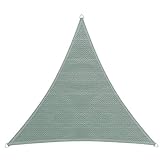 Windhager Segel Sonnensegel Capri Dreieck 4 x 4 m (gleichschenkelig), Sonnenschutz für Garten und Terrasse, UV-und witterungsbeständig, Olive, 10765