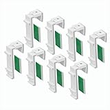 KLEMMFLEX Klemmhalter lang, für Klemmfix Doppelrollo, Duo-Rollo ohne Bohren zum Klemmen und Kleben, 8 Stück, als Zubehör, Ersatzteil für die Aufhängung, Befestigung am PVC-Fenster, Balkontür