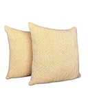 Gräfenstayn 2er-Set Premium Kissenbezüge - 100% Baumwolle - 50 x 50 cm - Fischgrätenmuster Deko Kissenbezug, Baumwoll-Kissenhülle für Bett, Sofa oder Couch (Gelb)