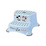 keeeper 10032614046 igor 'mickey mouse' tritthocker zweistufig mit anti-rutsch-funktion light blue