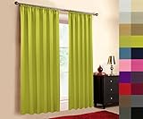 Sun World Hochqualitativer Verdunkelungsvorhang nach Maß, Kräuselband, Schlaufen, Maßanfertigung, Thermovorhang Vorhang nach Maß, Gardinen nach Maß, Light Green (270cmcm Höhe x 145cm Breite)