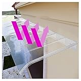 Unsichtbare HaustüR-Vordach, TüRüBerdachung Pultbogenvordach,HaustüRvordach Pultbogenvordach, Polycarbonat üBerdachungen, FüR Balkon Fenster Hauseingang Regenschutz ( Size : 50*330cm/19.6*129.9in )
