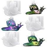 3 Stück Schnecken-Harz-Formen, FineGood 3D-Schnecken-Silikonformen für Harz, niedliche Tiere, Epoxidharz-Form zum Gießen, DIY, Handwerk, Heimdekoration