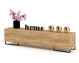 Euro Style TV-Schrank Tv-Lowboard für Wohnzimmer Schlafzimmer Golden Eiche/Golden Eiche, 100cm