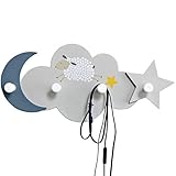 IAOHUO Wandgarderobe Niedliche Wolke 4 Haken Wandgarderobe Schlafzimmer Eingang Dekoration Kleiderhaken Nordic Kreative Wandgarderobe Kleiderbügel Garderobenhaken Haken