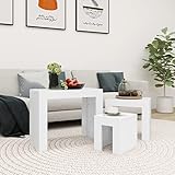 DCRAF Möbel-Set Nesting Couchtische 3-teilig weiß Holz