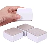 AIRUJIA 1.2'/3 cm Möbelerhöhung aus Karbonstahl, Durchmesser 2.4'/6cm, Selbstklebend, Robuste Möbelerhöhung, Fügt 1.2'/3 cm Höhe zu Betten Sofas und Schränken Hinzu, Quadrat Weiß