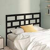 TOYOCC Betten & Zubehör,Kopfteile & Fußteile,Bett Kopfteil Schwarz 166x4x100 cm Massivholz Kiefer