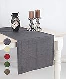 pamuq® Tischläufer Leinen-Optik | 48x160 cm | div. Farben | abwaschbar & fleckenabweisend | Tischdecke Table Runner Läufer Tisch-Deko Tischband Tafeltuch Tischtuch Tischwäsche