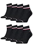 Tommy Hilfiger 8 Paar Herren ICONIC QUARTER Gr. 39-49 Sneaker Socken, Farbe:200 - black, Socken & Strümpfe:47-49