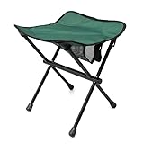 Camping-Hocker, 34 cm, tragbar, zusammenklappbar, für Outdoor, Wandern, Angeln, 299,8 kg Kapazität, mit Tragetasche, Campingsitz, tragbar, Camping-Sitzkissen mit Gürtel, Campingsitz