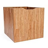 Square Massivholz Aufbewahrungsbox | Kernbuche für 40 cm Cube | Zubehör für individuelles Flexibles Würfelregal | Erweiterungen für Regalsystem