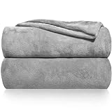 Gräfenstayn® Kuscheldecke flauschig & super weich - hochwertige Fleecedecke auch als Wohndecke, Tagesdecke, Sofadecke & Wohnzimmer geeignet - Überwurf Decke Sofa & Couch (Grau, 240x220 cm)