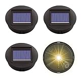 4 Stück Solar Ersatzdeckel 8cm für Solarlampen Außenlaternen, 1.2V 600mAh IP55 Ersatzmodule für Solarleuchte Licht, Solarlaterne Ersatztei mit LED Leuchtmitteln für Garten Balkon Deko Beleuchtung